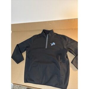 Detroit Lions Nike Quarter Zip Jacket XXL., NFL, Black, Fleece Lined